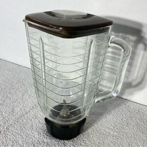 Vintage Oster Replacement 5 Cup Glass Blender Jar with Brown Lid